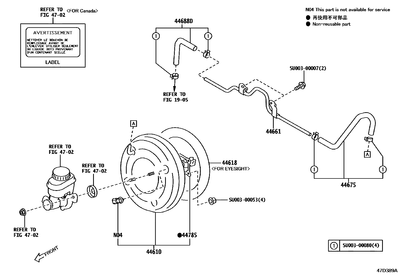 4703 — BRAKE BOOSTER & VACUUM TUBE