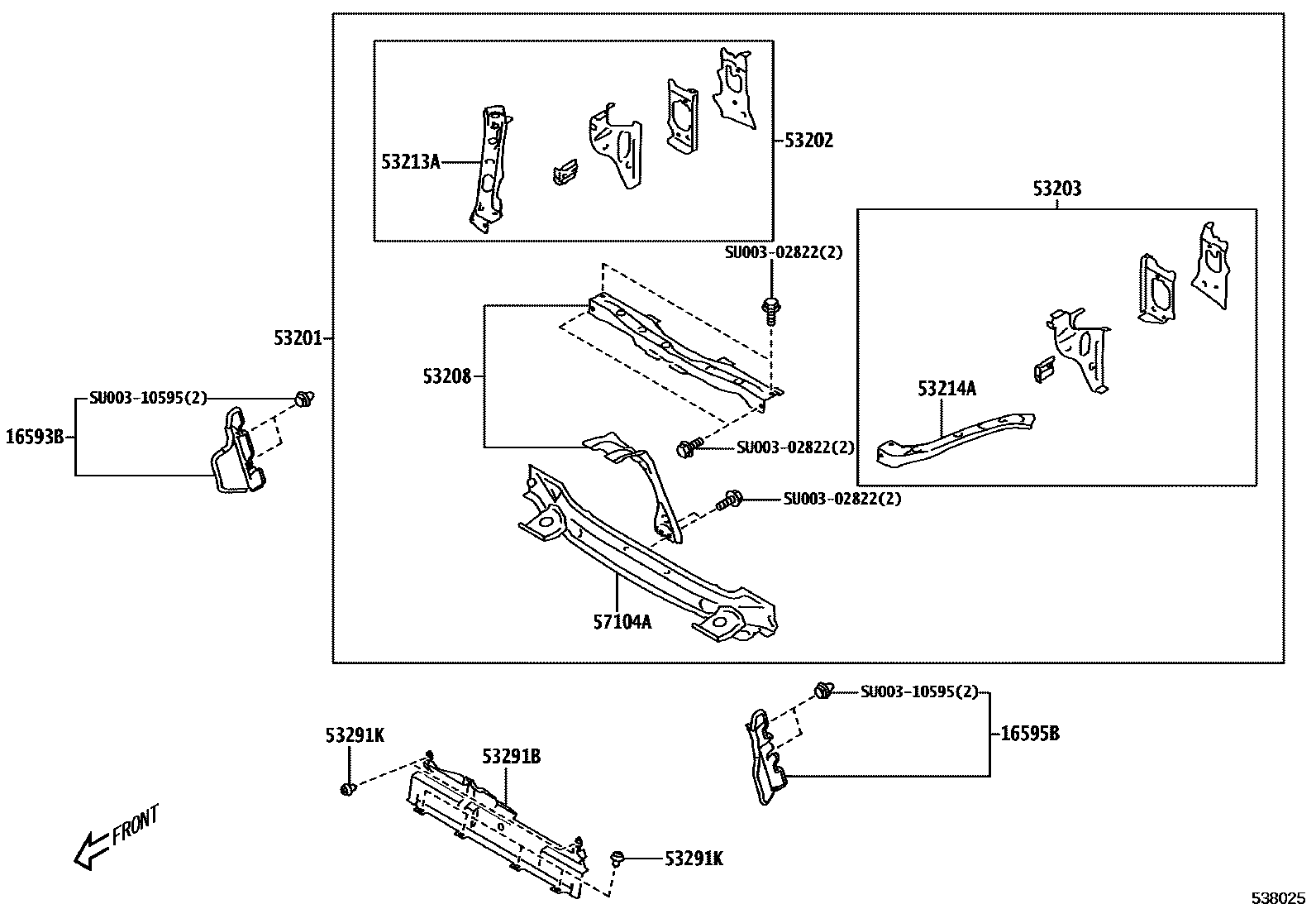 5304 — FRONT FENDER APRON & DASH PANEL
