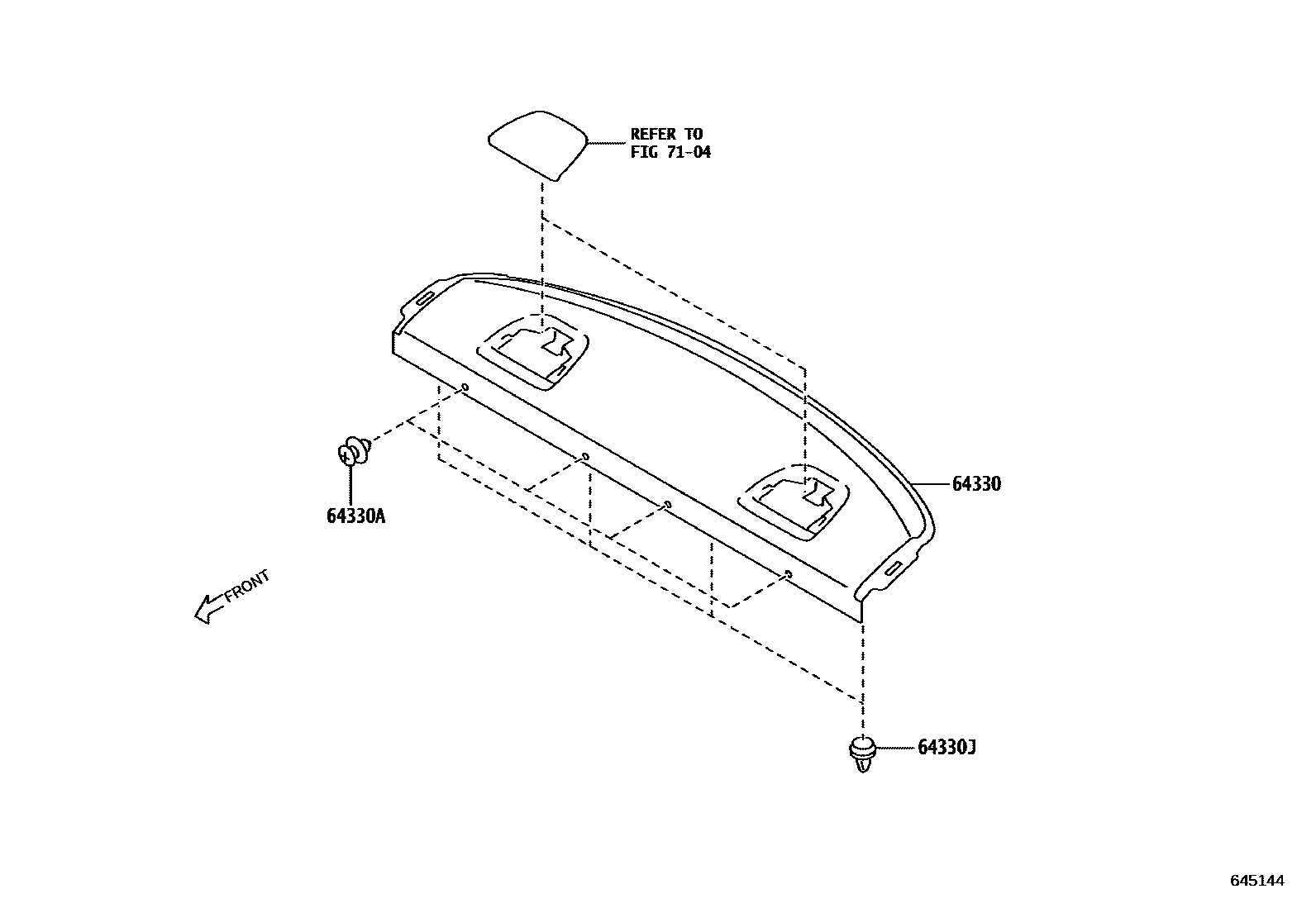 6403 — PACKAGE TRAY PANEL & LUGGAGE COMPARTMENT MAT