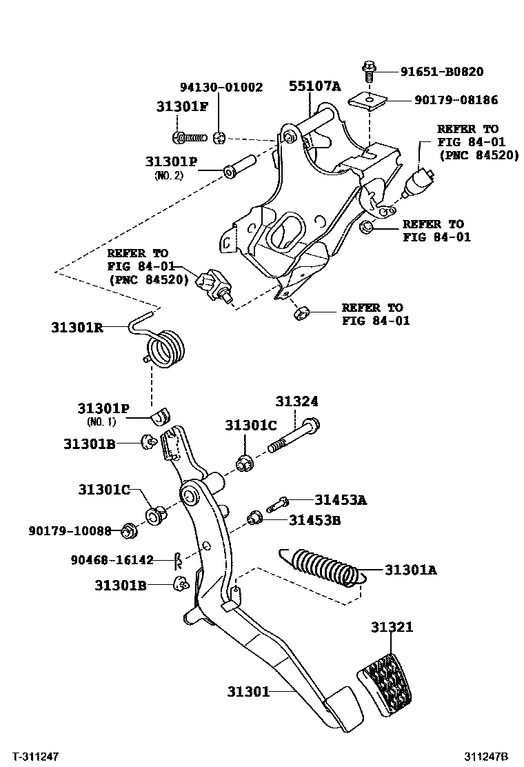 3102 — CLUTCH PEDAL & FLEXIBLE HOSE