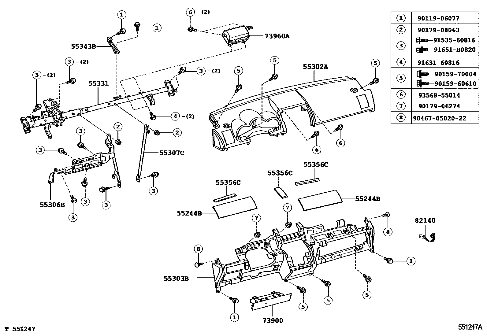 5501 — INSTRUMENT PANEL & GLOVE COMPARTMENT