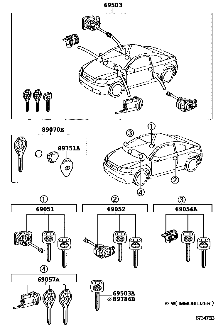 6712 — LOCK CYLINDER SET
