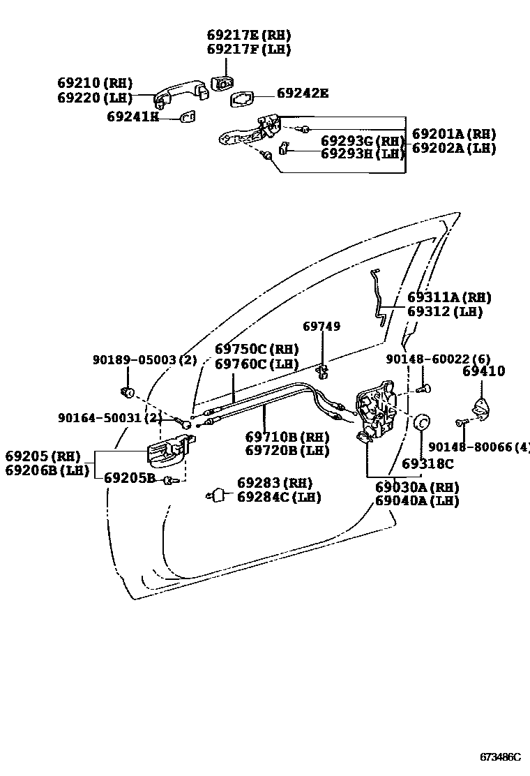 6703 — FRONT DOOR LOCK & HANDLE