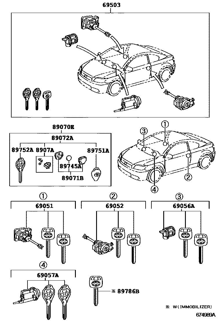 6712 — LOCK CYLINDER SET