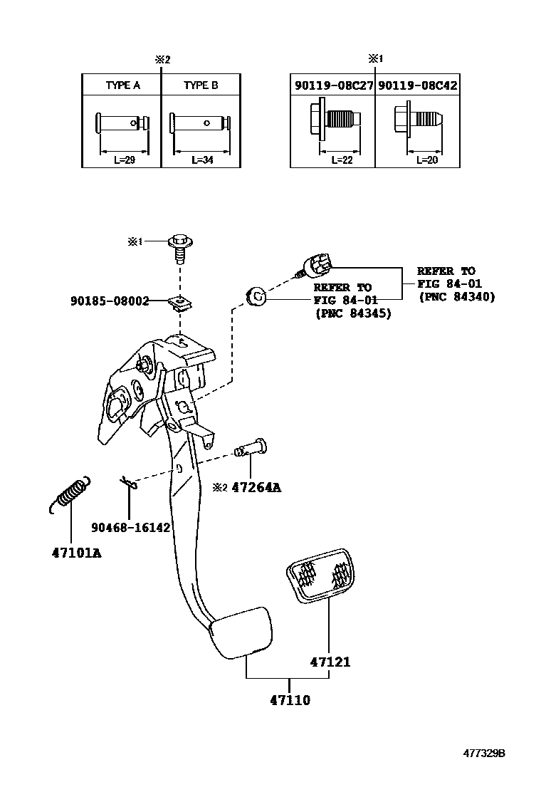 4701 — BRAKE PEDAL & BRACKET