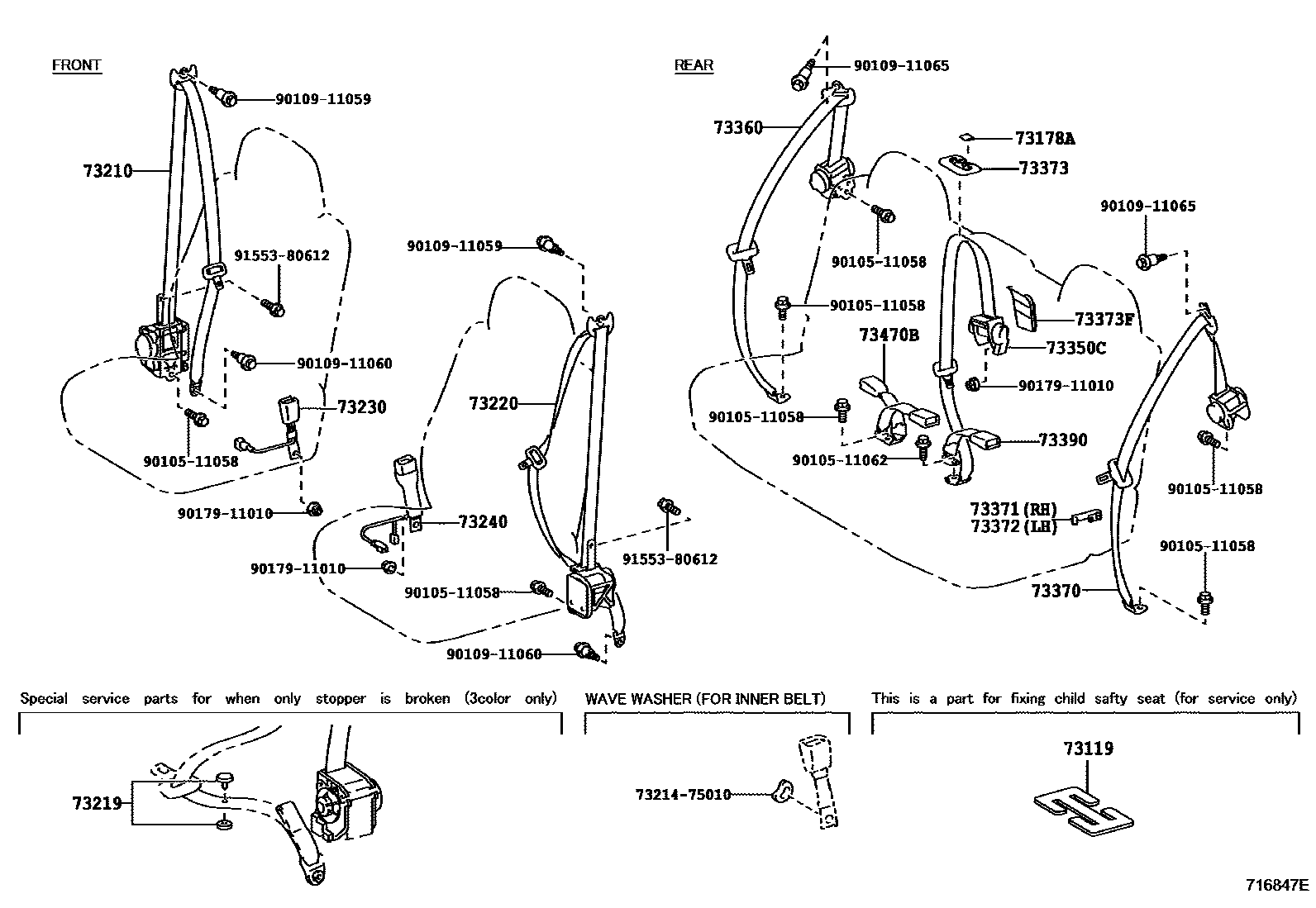 7104 — SEAT BELT & CHILD RESTRAINT SEAT
