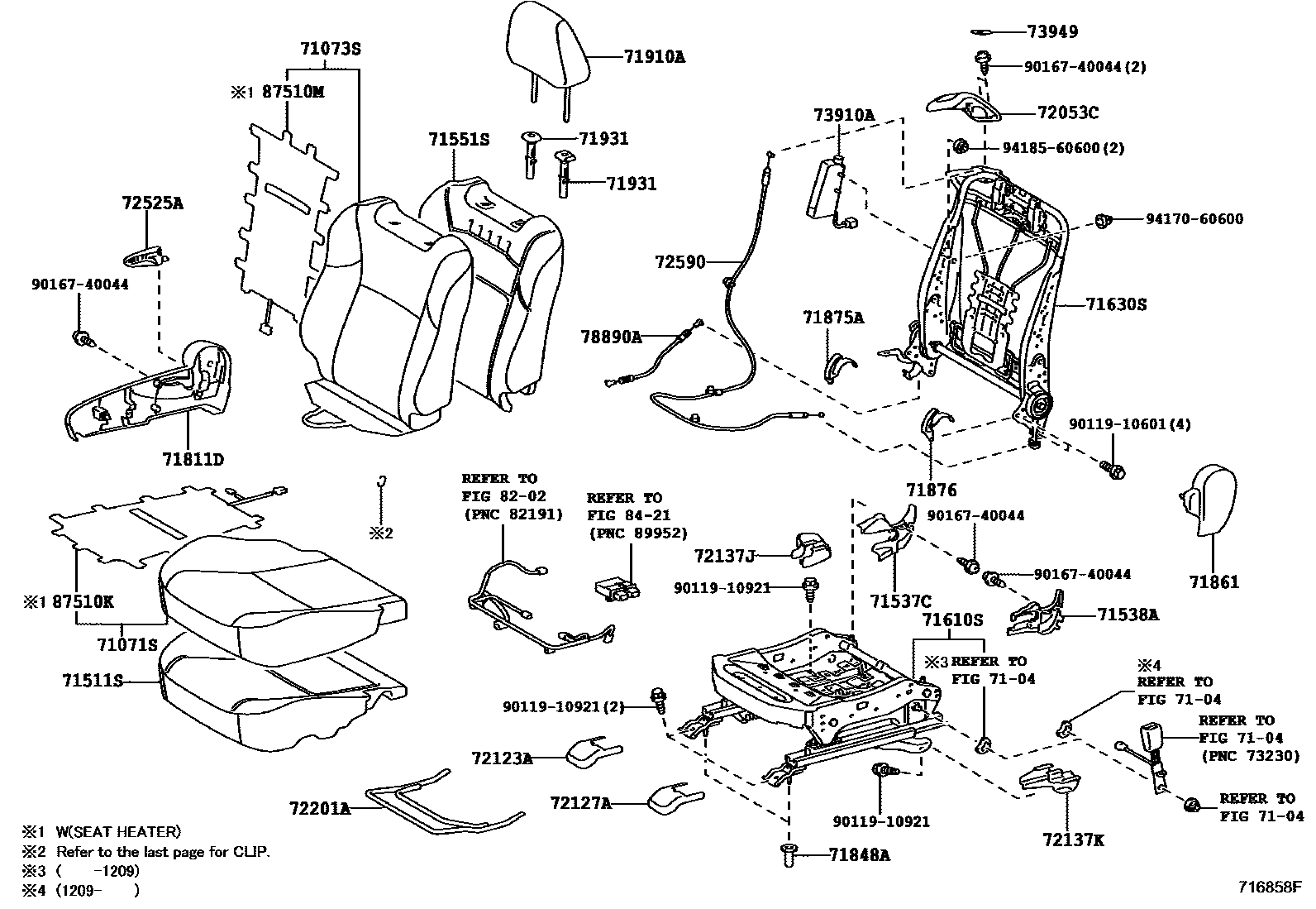 7101 — FRONT SEAT & SEAT TRACK