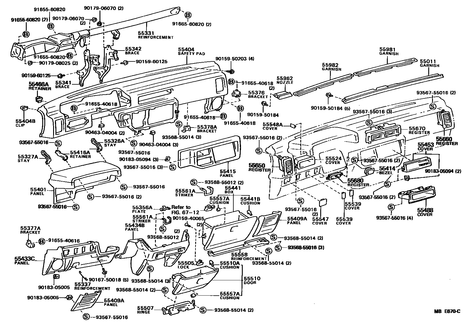 5501 — INSTRUMENT PANEL & GLOVE COMPARTMENT