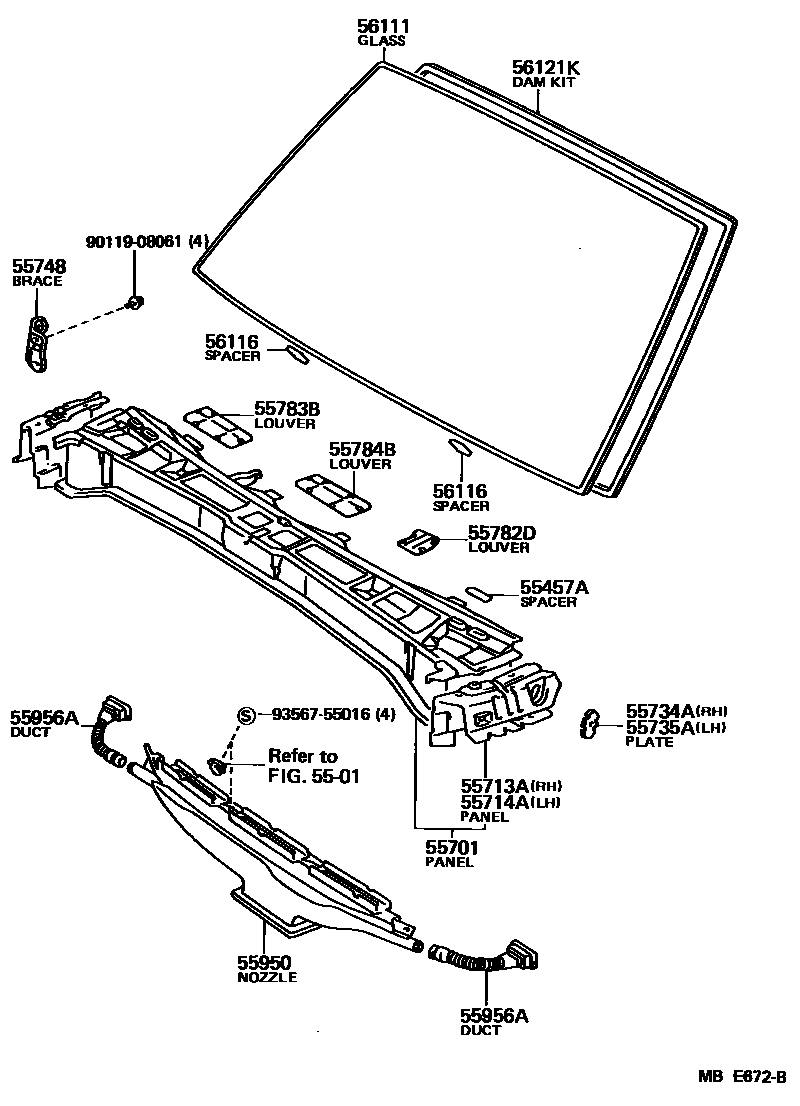 5503 — COWL PANEL & WINDSHIELD GLASS