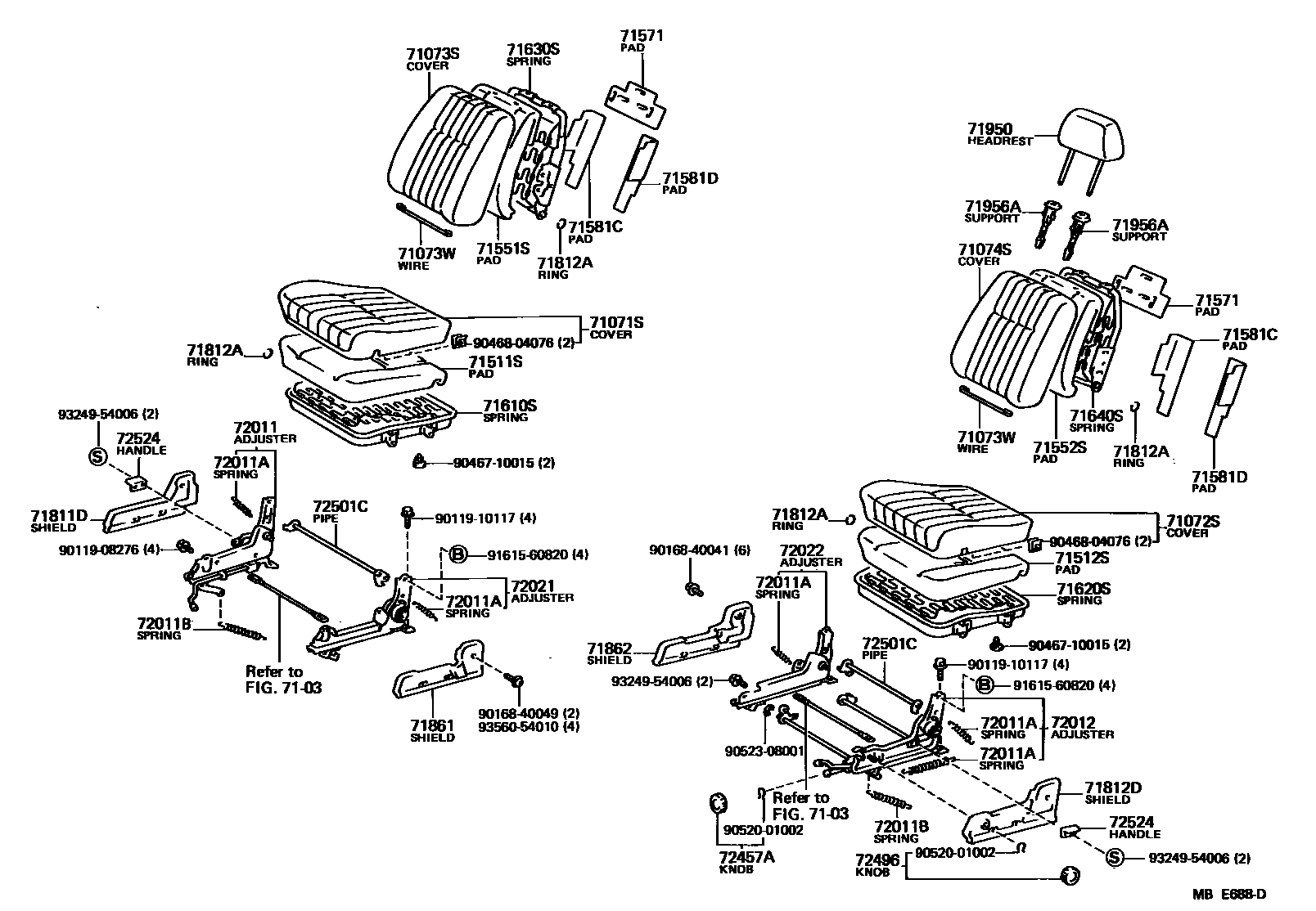 7101 — FRONT SEAT & SEAT TRACK