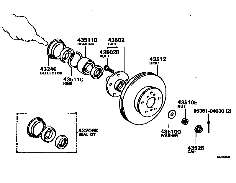 4303 — FRONT AXLE HUB