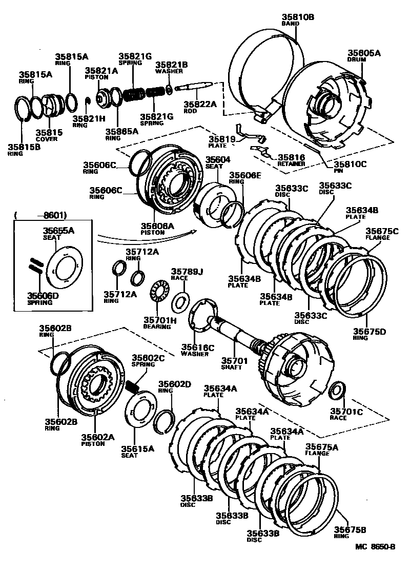 3507 — BRAKE BAND & MULTIPLE DISC CLUTCH (ATM)