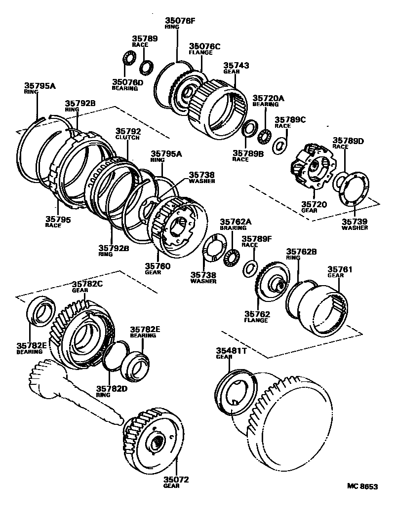 3510 — PLANETARY GEAR, REVERSE PISTON & COUNTER GEAR(ATM)