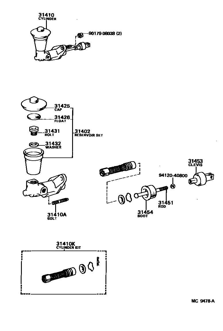 3103 — CLUTCH MASTER CYLINDER