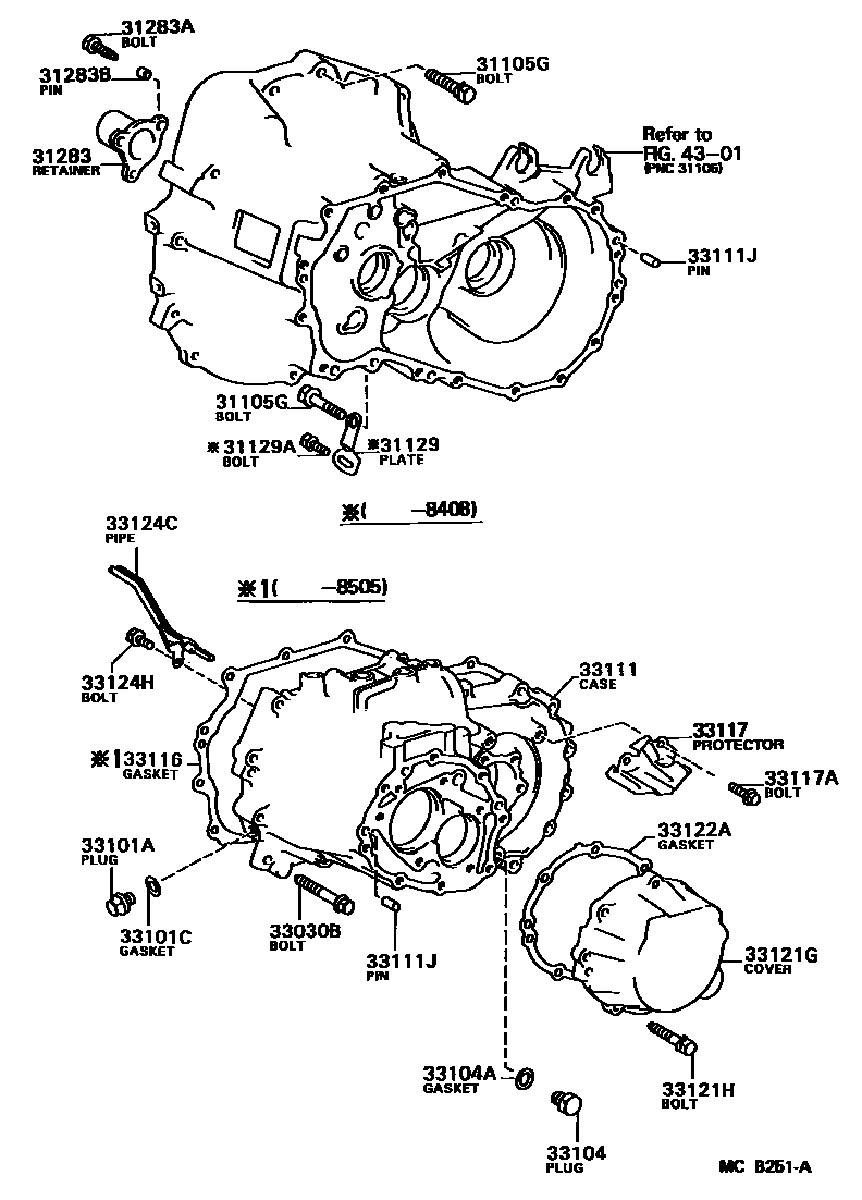 3302 — CLUTCH HOUSING & TRANSMISSION CASE (MTM)