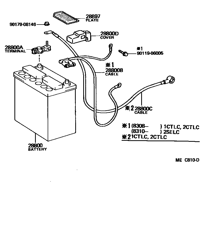 8201 — BATTERY & BATTERY CABLE