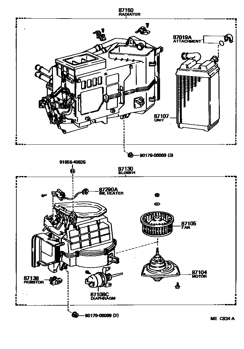 8712 — HEATING & AIR CONDITIONING - HEATER UNIT & BLOWER