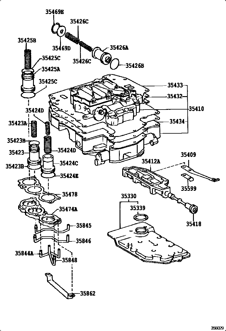 3512 — VALVE BODY & OIL STRAINER (ATM)