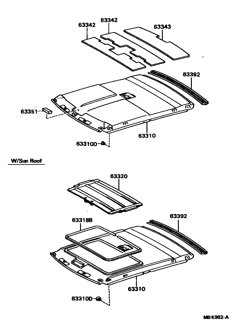 6402 — ROOF HEADLINING & SILENCER PAD