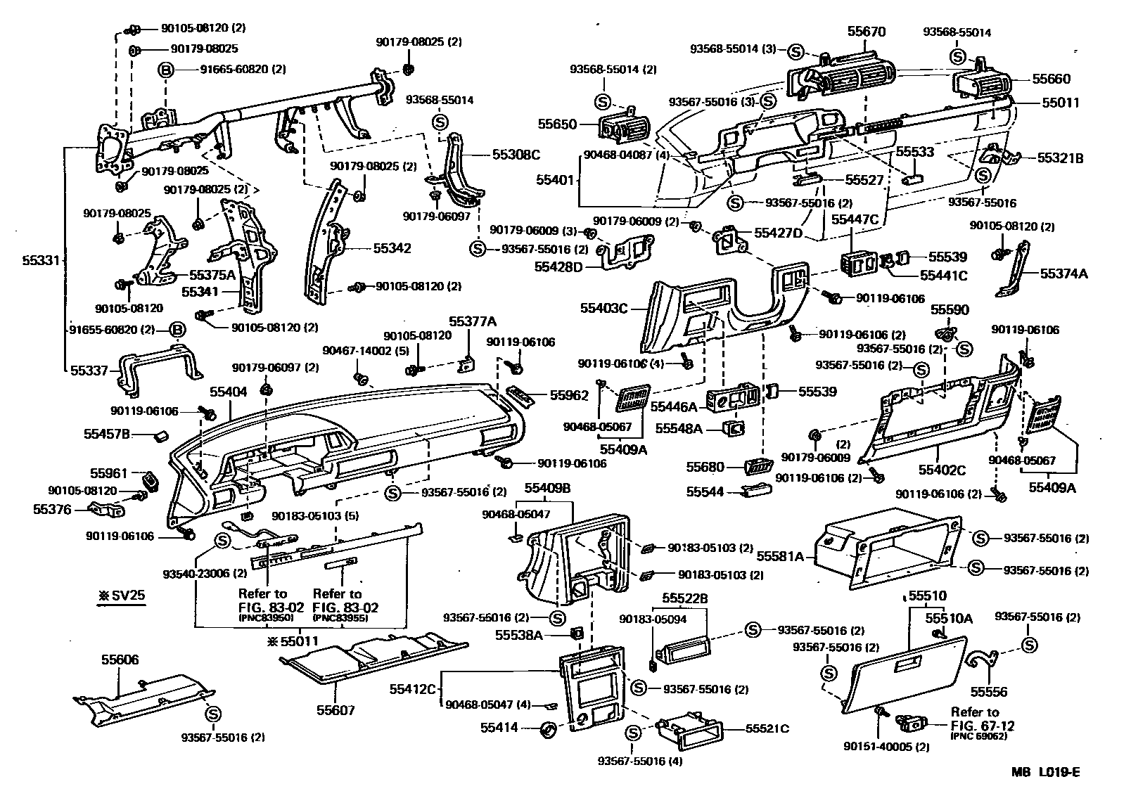 5501 — INSTRUMENT PANEL & GLOVE COMPARTMENT