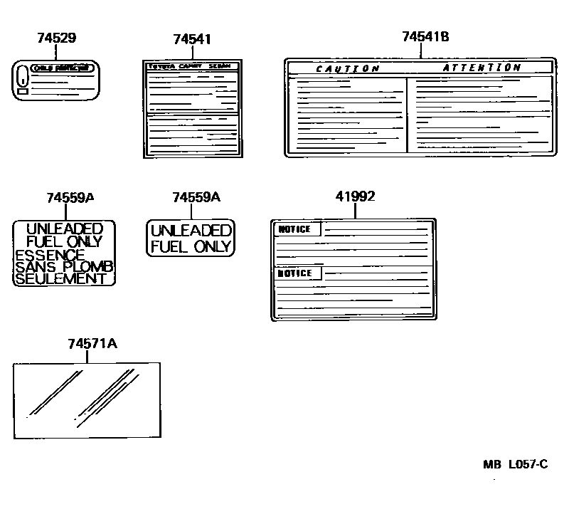 7403 — CAUTION PLATE (EXTERIOR & INTERIOR)