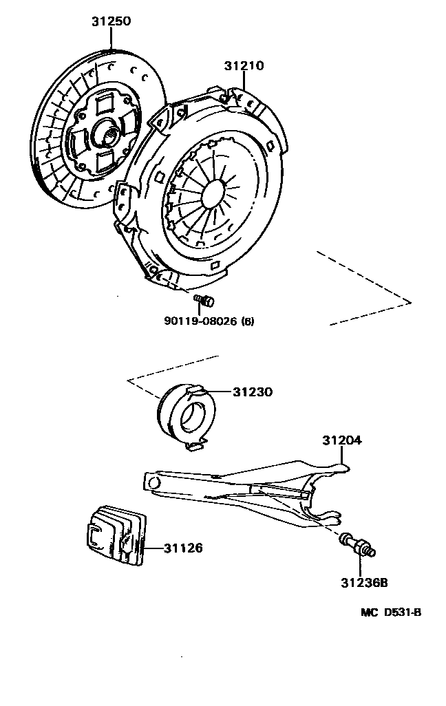 3101 — CLUTCH & RELEASE FORK