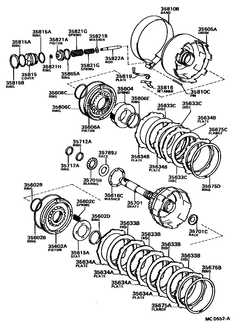 3507 — BRAKE BAND & MULTIPLE DISC CLUTCH (ATM)