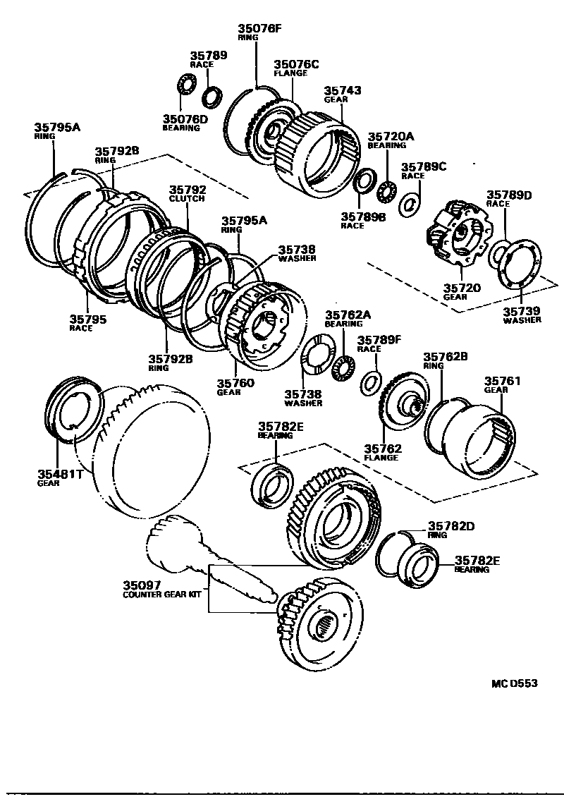 3510 — PLANETARY GEAR, REVERSE PISTON & COUNTER GEAR(ATM)
