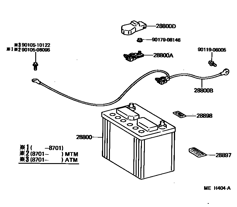 8201 — BATTERY & BATTERY CABLE
