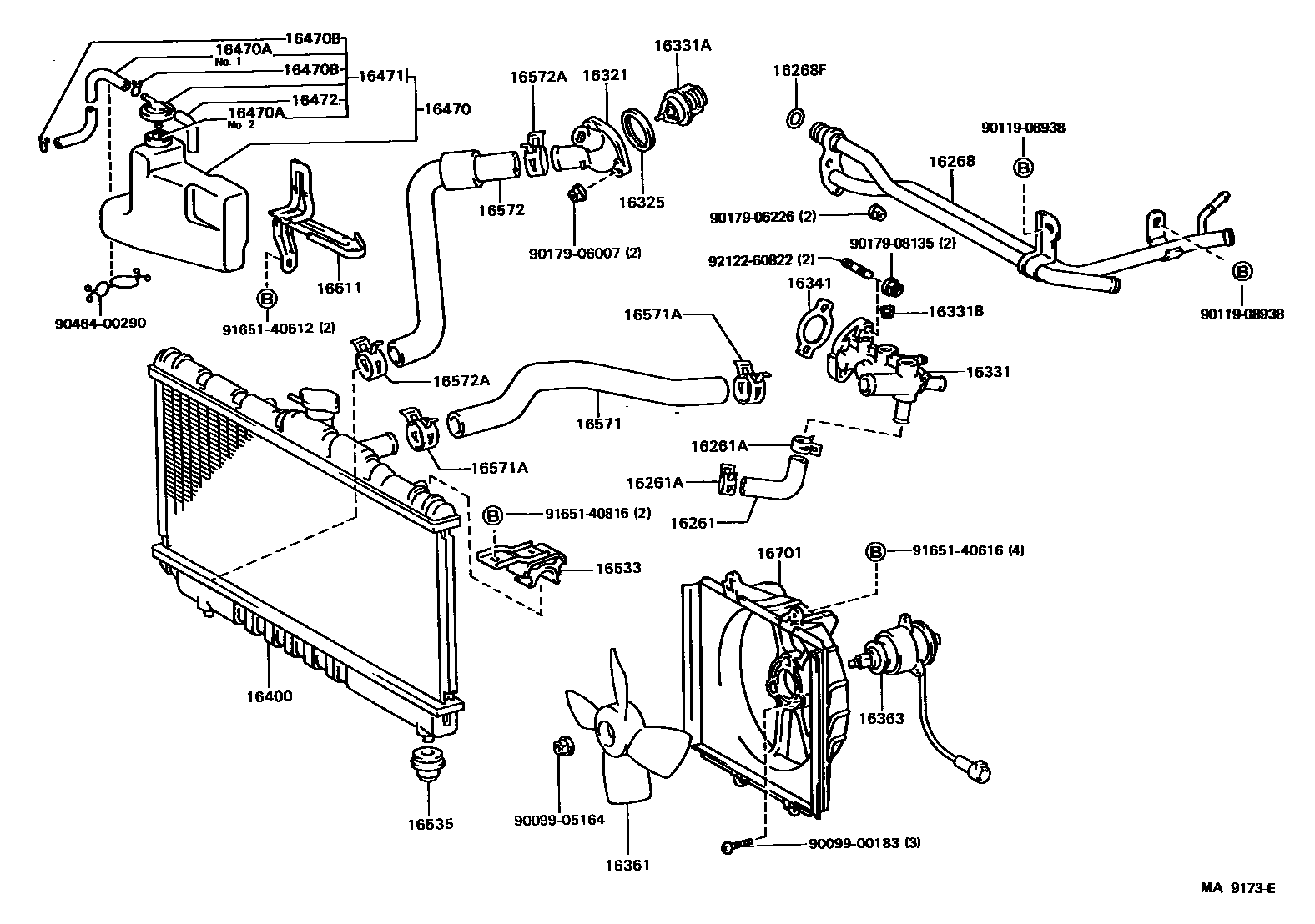 1603 — RADIATOR & WATER OUTLET