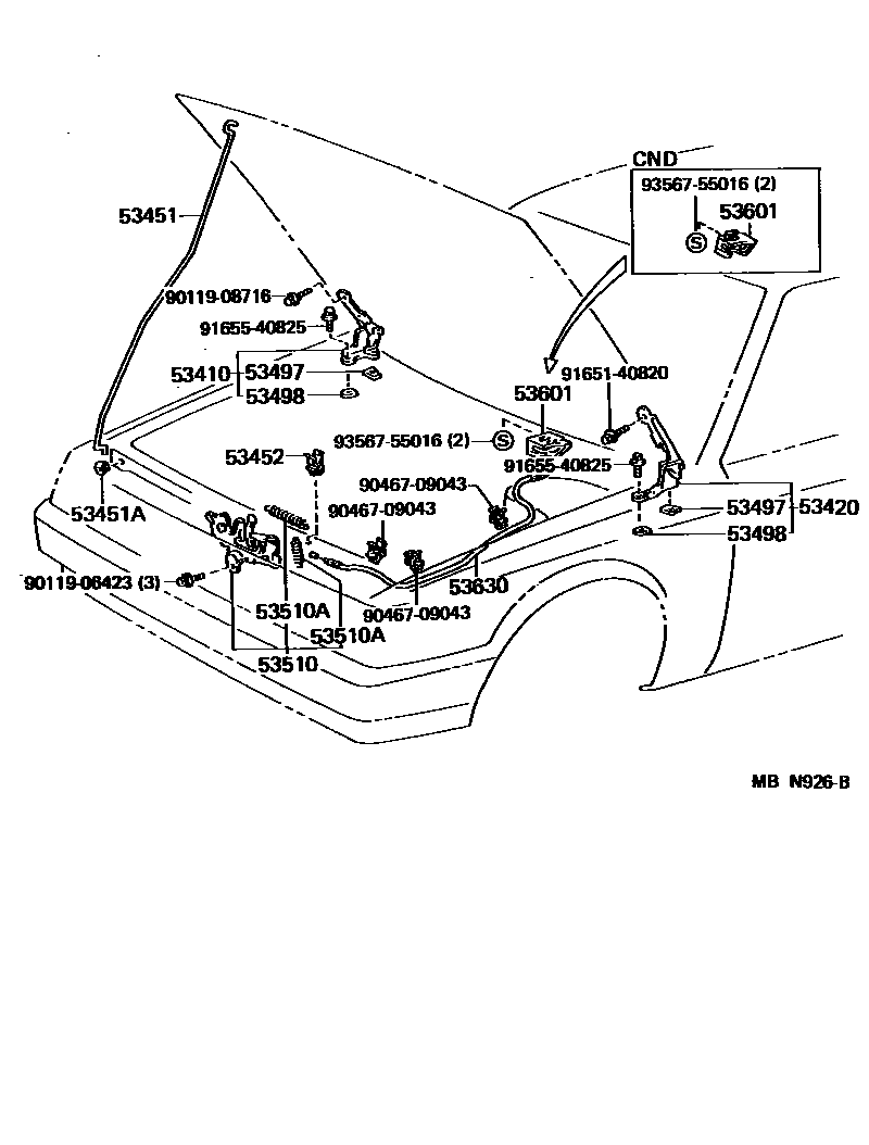 5303 — HOOD LOCK & HINGE