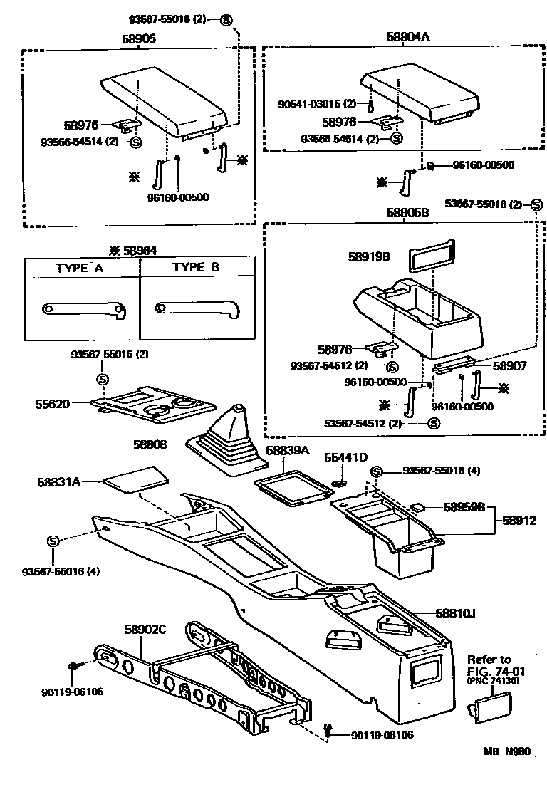 5806 — CONSOLE BOX & BRACKET