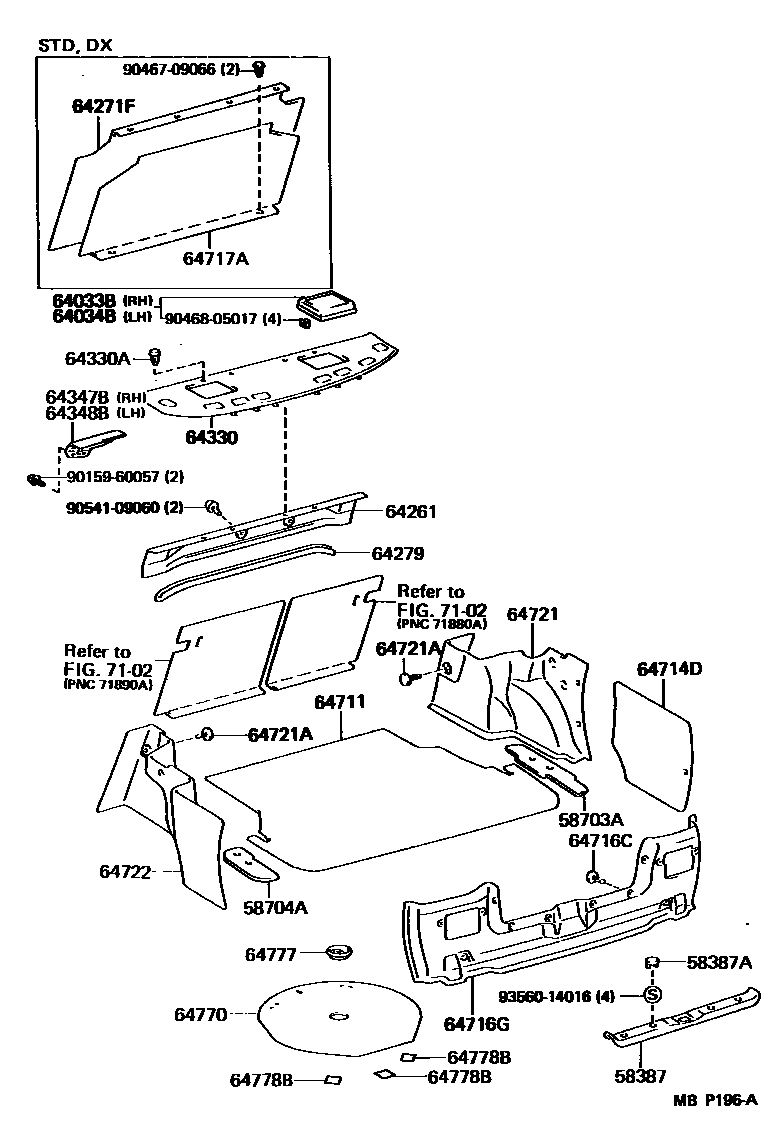 6403 — PACKAGE TRAY PANEL & LUGGAGE COMPARTMENT MAT