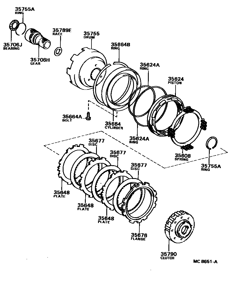 3508 — CENTER SUPPORT & PLANETARY SUN GEAR (ATM)