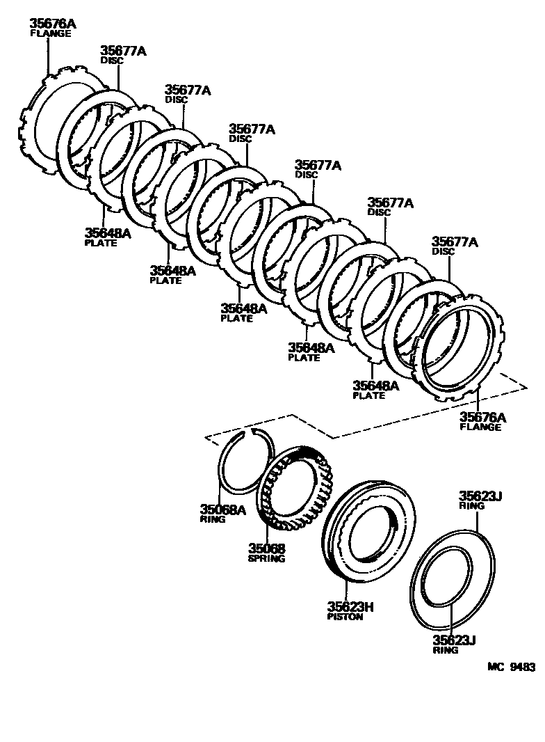 3509 — BRAKE NO.3, 1ST & REVERSE BRAKE (ATM)