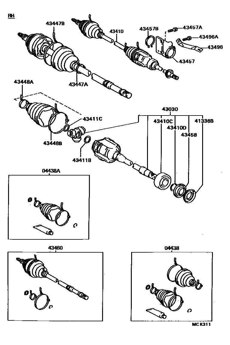 4302 — FRONT DRIVE SHAFT