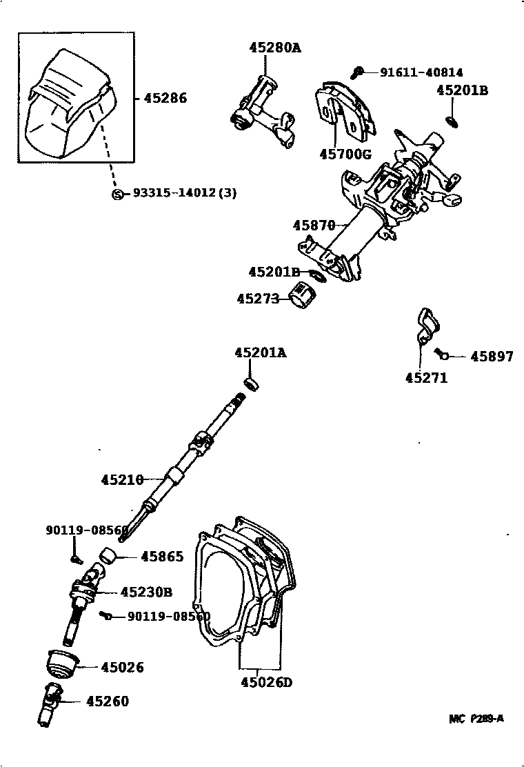 4501 — STEERING COLUMN & SHAFT