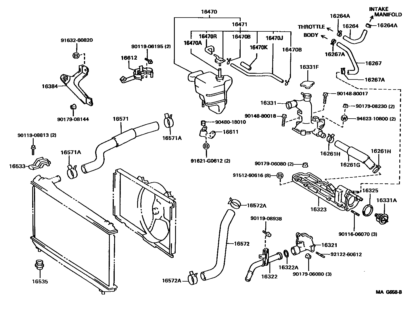 1603 — RADIATOR & WATER OUTLET