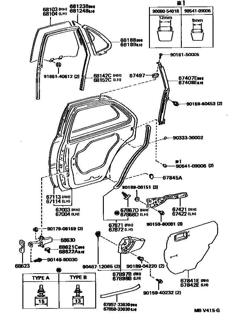 6705 — REAR DOOR PANEL & GLASS