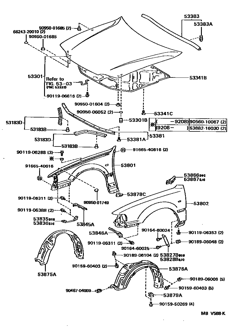 5302 — HOOD & FRONT FENDER