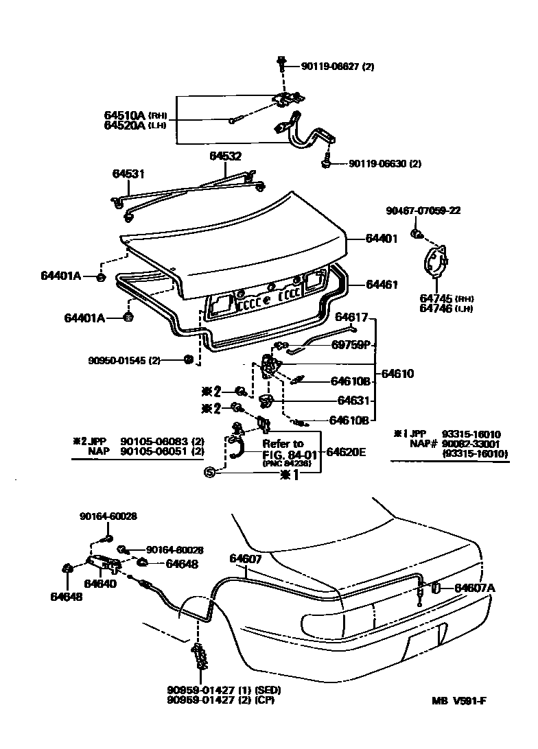 6105 — LUGGAGE COMPARTMENT DOOR & LOCK