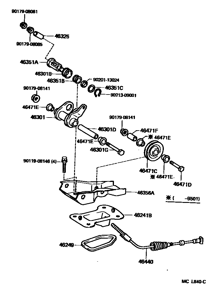 4601 — PARKING BRAKE & CABLE
