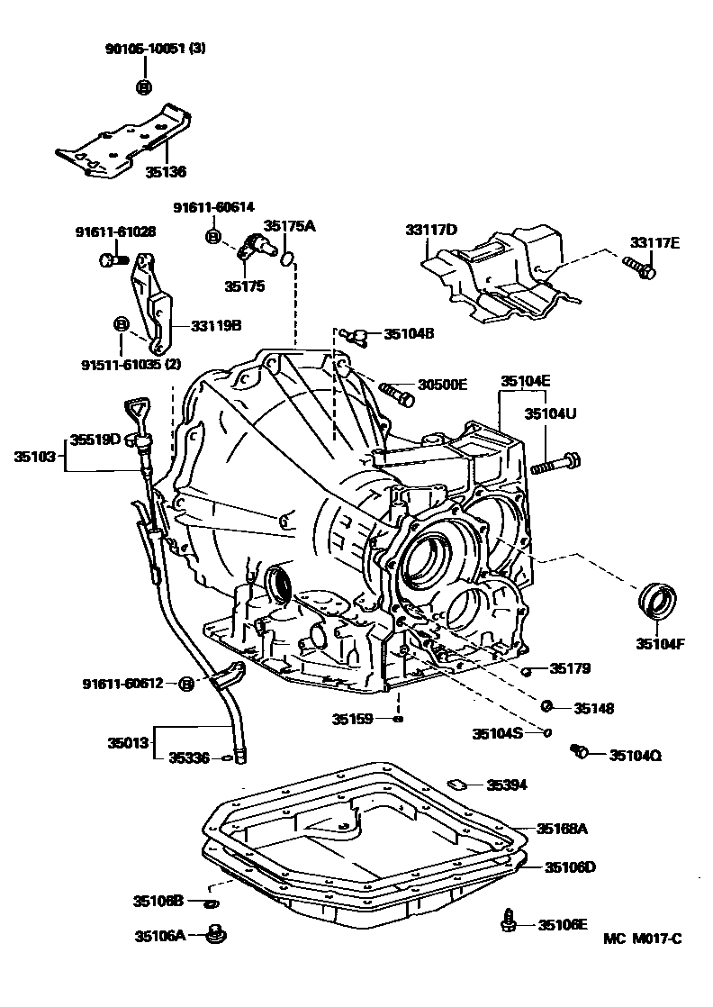 3503 — TRANSMISSION CASE & OIL PAN (ATM)