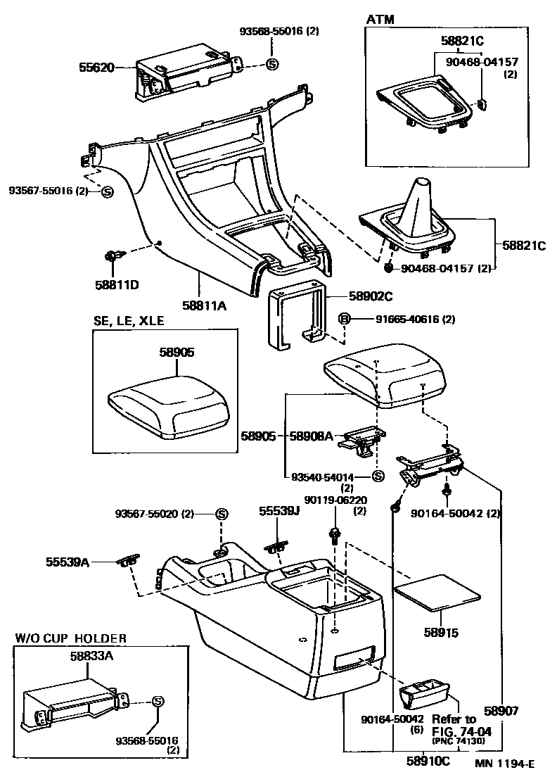 5806 — CONSOLE BOX & BRACKET
