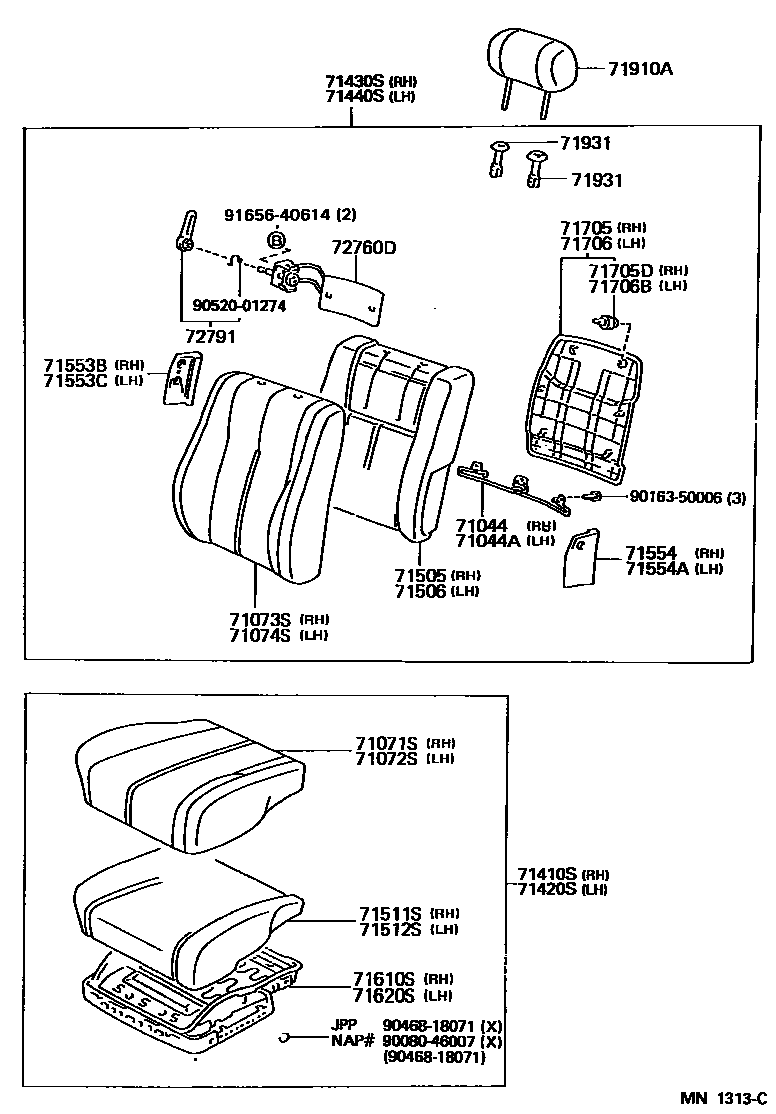 7101 — FRONT SEAT & SEAT TRACK