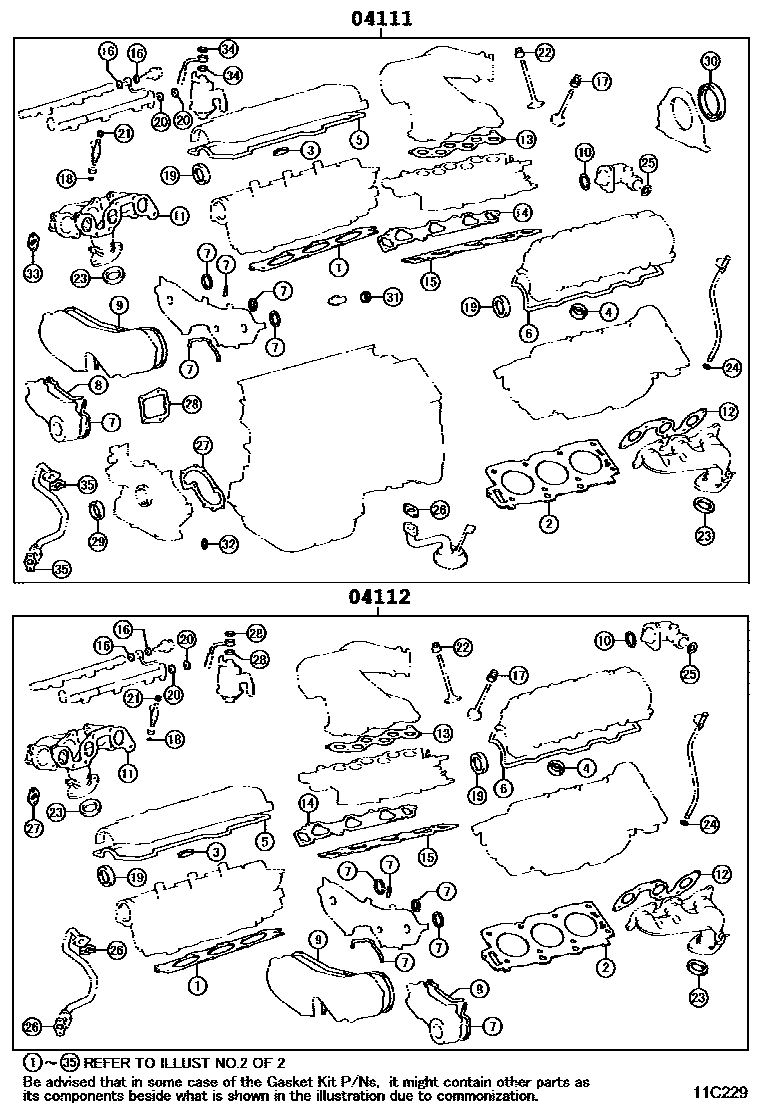 1103 — ENGINE OVERHAUL GASKET KIT