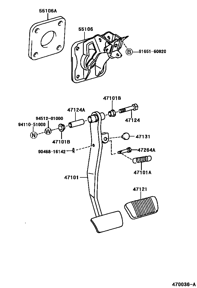 4701 — BRAKE PEDAL & BRACKET