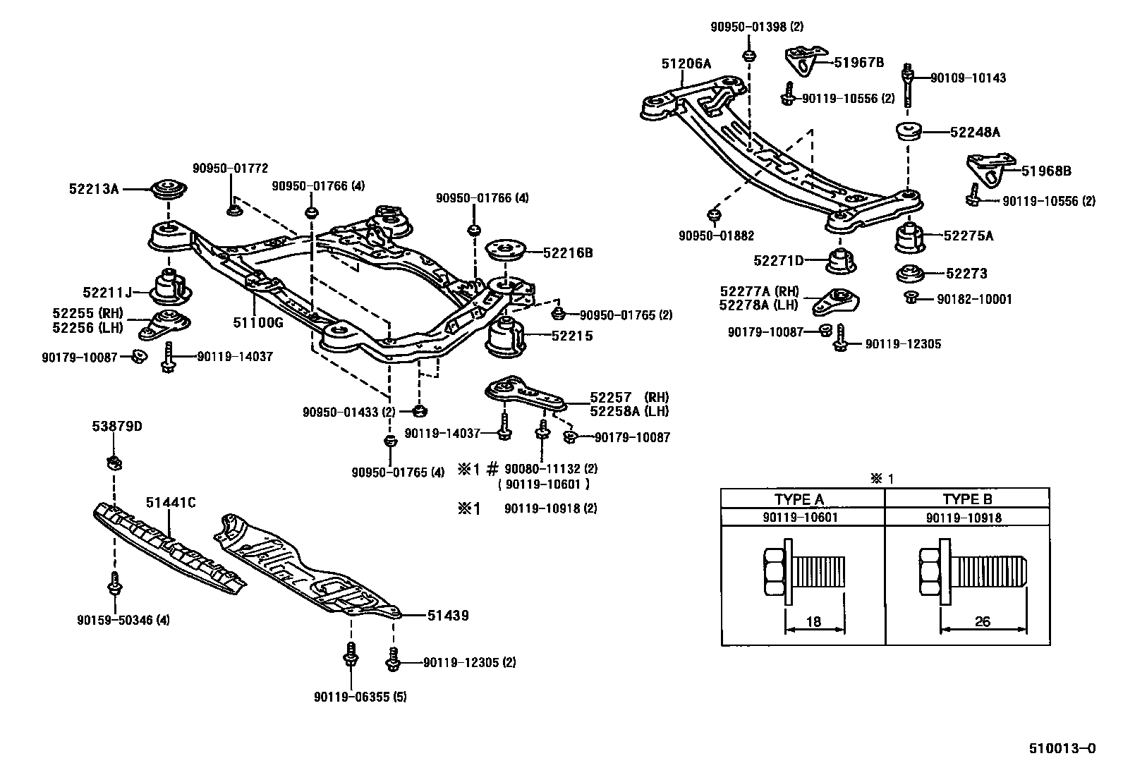 5102 — SUSPENSION CROSSMEMBER & UNDER COVER
