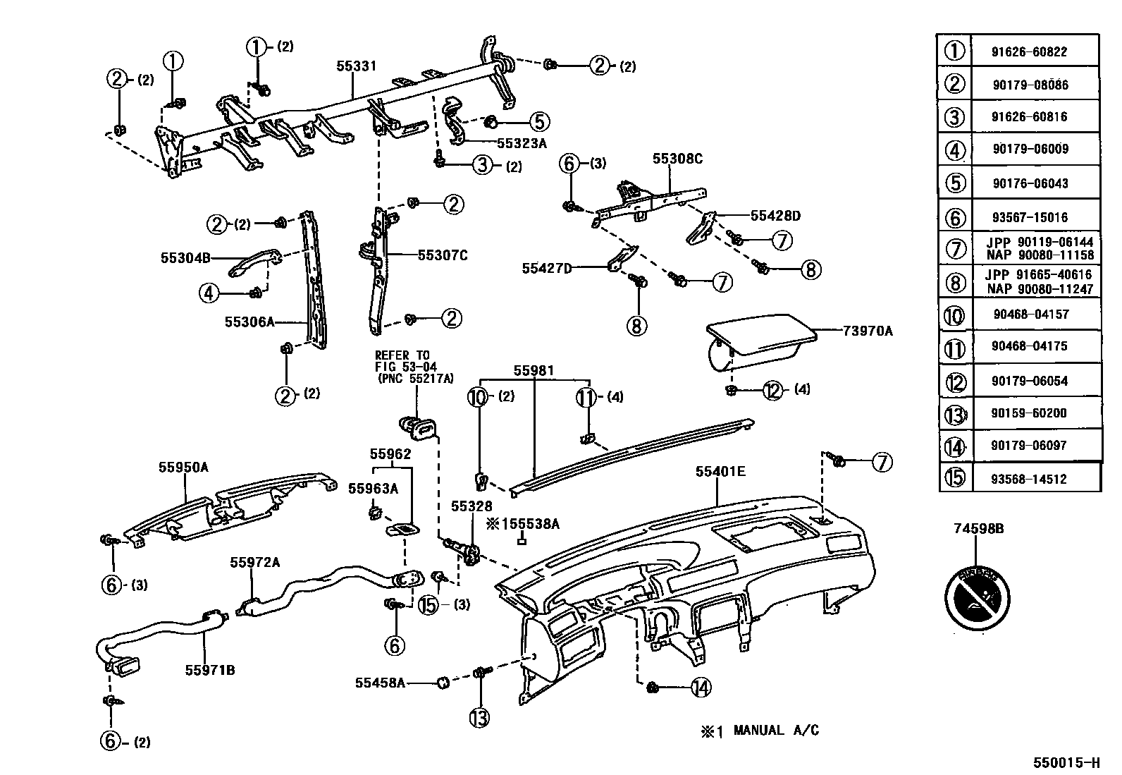 5501 — INSTRUMENT PANEL & GLOVE COMPARTMENT