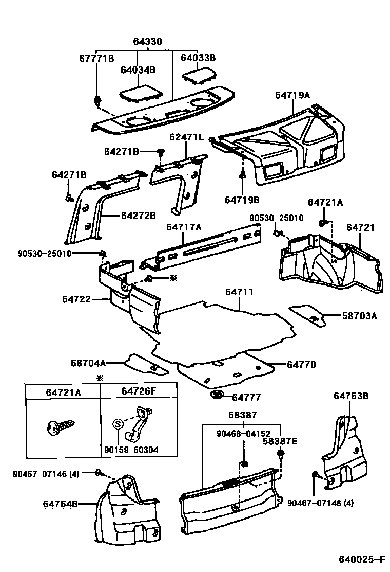 6403 — PACKAGE TRAY PANEL & LUGGAGE COMPARTMENT MAT